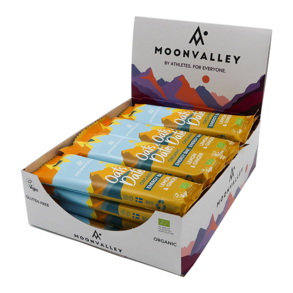 Moonvalley Organic Energy Bar - Bio-Energieriegel Lemon & Ginger (12 x 50 g)