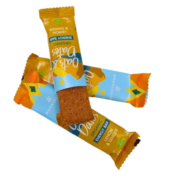 Moonvalley Organic Energy Bar - Bio-Energieriegel Lemon & Ginger (12 x 50 g)