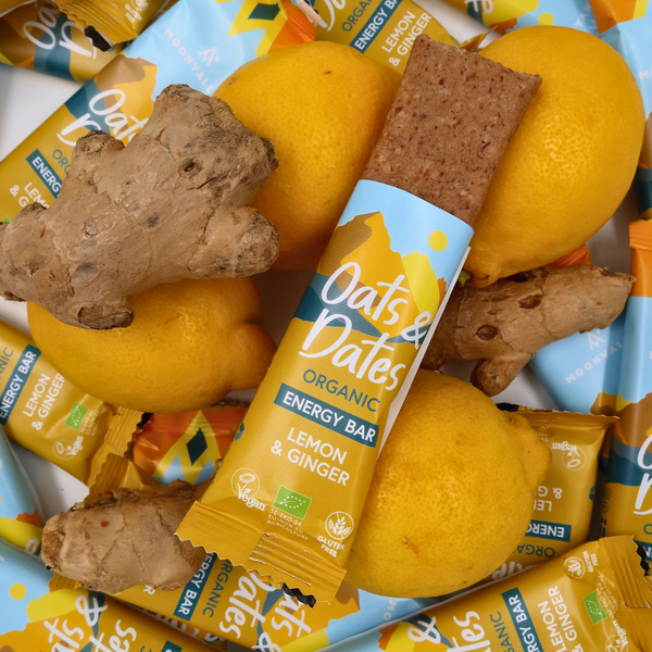 Moonvalley Organic Energy Bar - Bio-Energieriegel Lemon & Ginger (12 x 50 g)