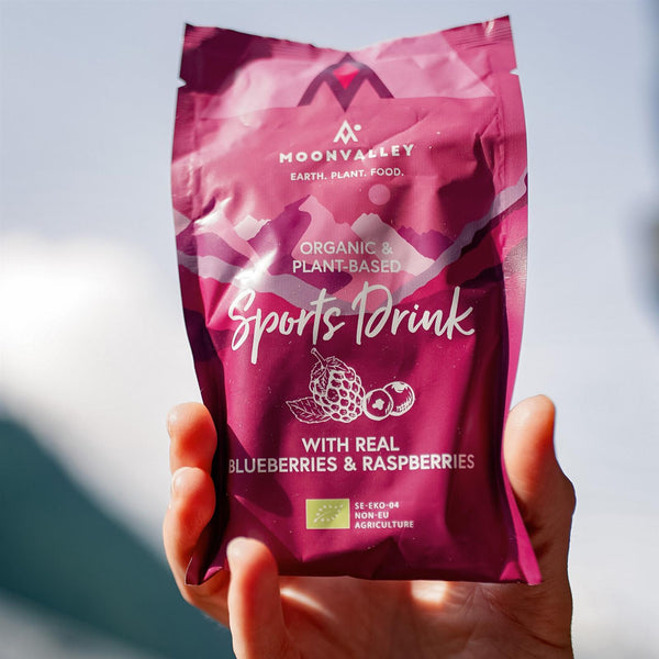 Moonvalley Organic Sports Drink - Bio-Getränkepulver Blueberry & Raspberry (12 x 45 g)